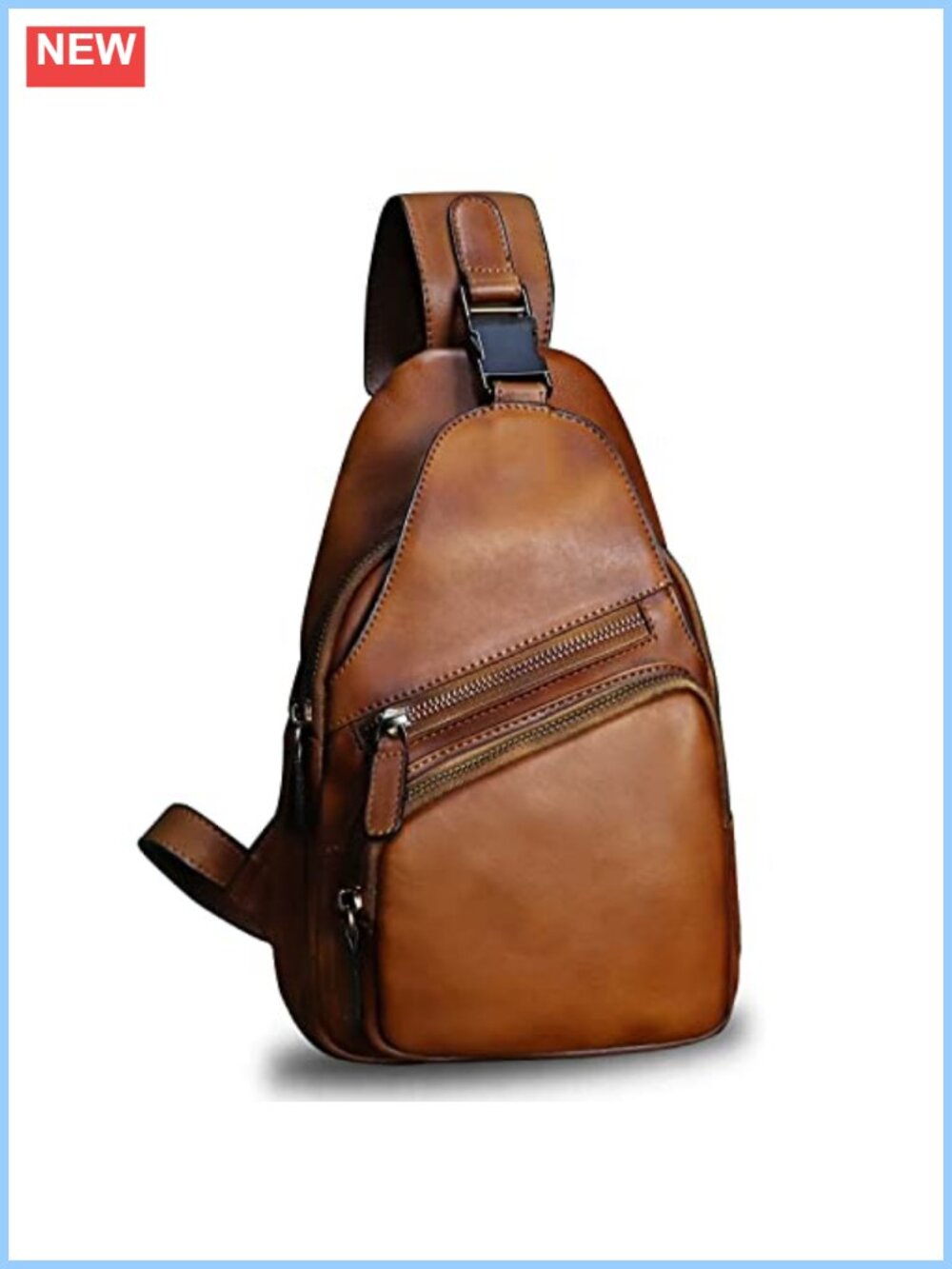 Genuine Leather Sling Bag Crossbody Shoulder Backpack Chest Bag